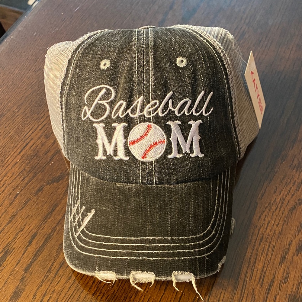 Baseball Mom Distressed Cap
